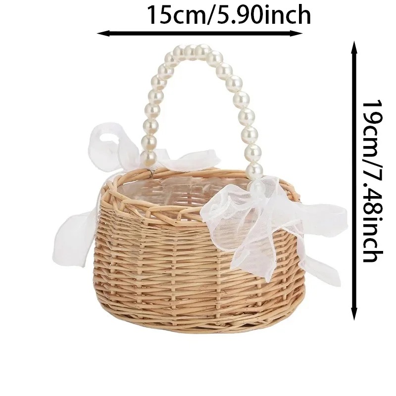 Pearl Handle Rattan Wedding Fl - огляд і ціна Gardening Tools Girls